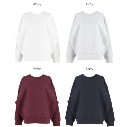 COTTON from the U.S.裏毛スウェットトップス （White）｜詳細画像