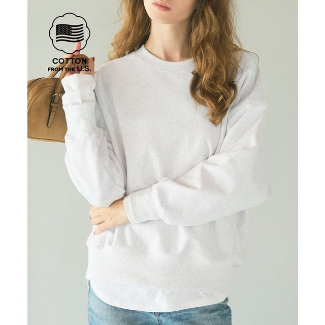 COTTON from the U.S.裏毛スウェットトップス （White）