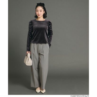 裏微起毛ワイドスラックス （Black）｜詳細画像