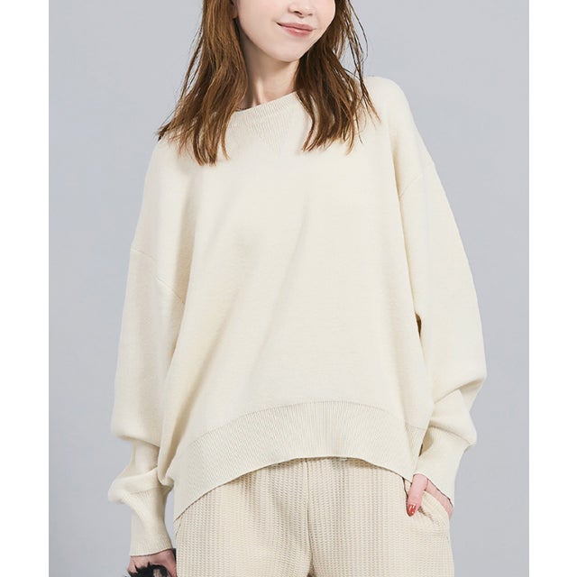 スウェットライクニットトップス （Lt.beige）