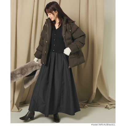 金ボタンドッキングニットワンピース （Black）｜詳細画像