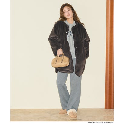 コカ coca リバーシブルファーキルティングミドルコート （Beige）｜詳細画像