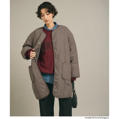 コカ coca リバーシブルファーキルティングミドルコート （Beige）｜詳細画像