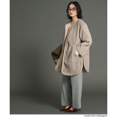 コカ coca リバーシブルファーキルティングミドルコート （Beige）｜詳細画像