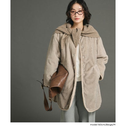 コカ coca リバーシブルファーキルティングミドルコート （Beige）｜詳細画像