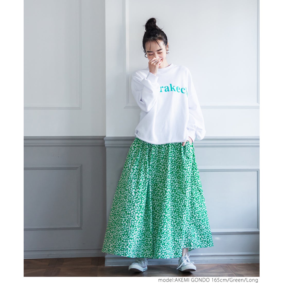 コカ coca 花柄グリーンスカート （Green） -ファッション通販 FASHION WALKER
