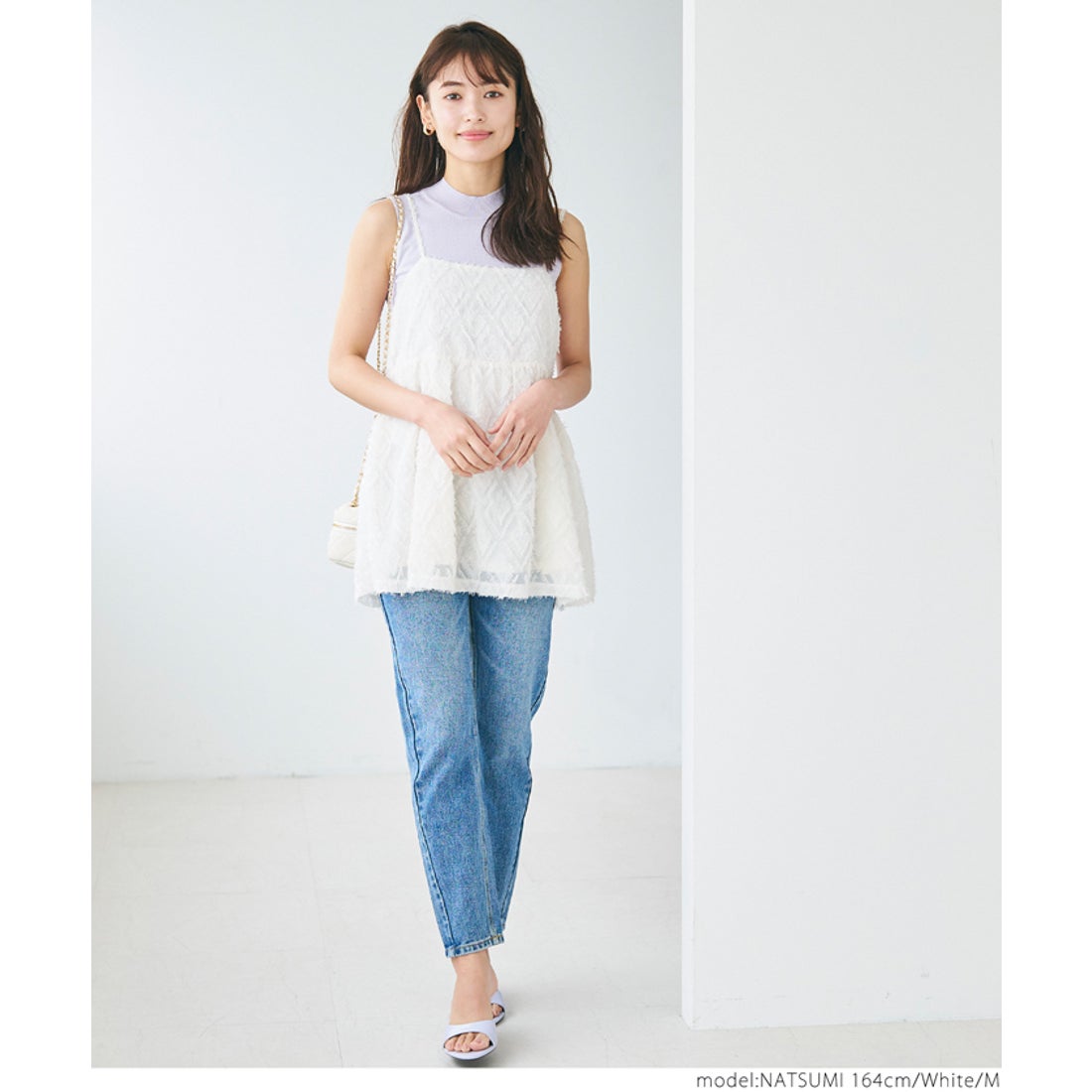 コカ coca ジャカードレースキャミソール （White） -ファッション通販