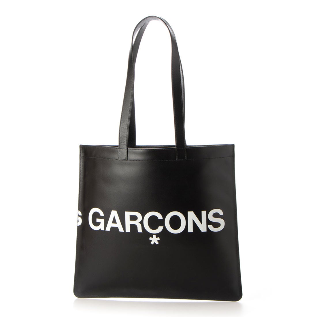 コムデギャルソン COMME des GARCONS SALE comme des garcon ロゴ 本革 トートバッグ （ブラック