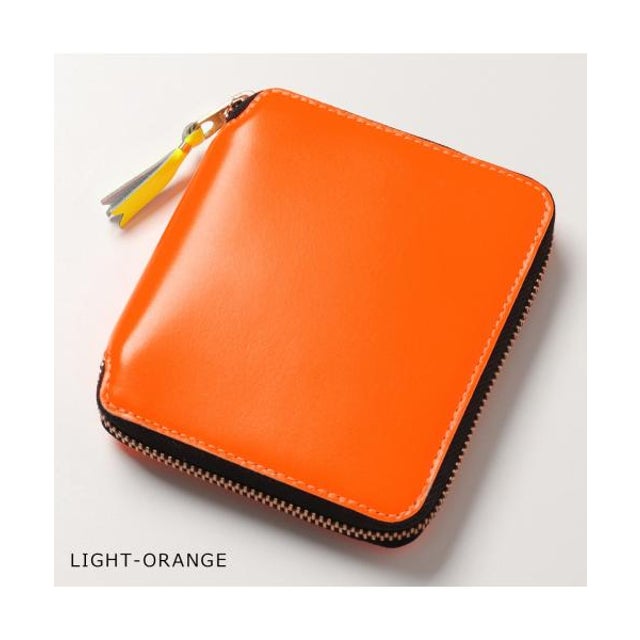 COMME DES GARCONS 二つ折り財布 SA2100SF SUPER FLUO WALLET  （LIGHT-ORANGE）