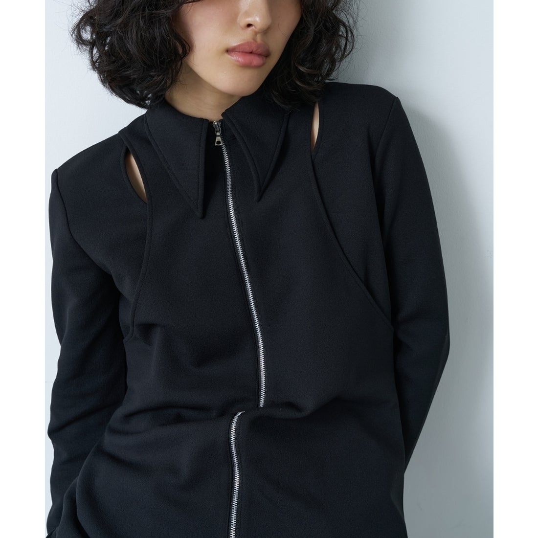 コードエー CODE A CODE A｜Twill jersey dress （ブラック(019 