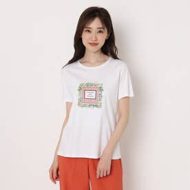 艶感コットンスムース プリントTシャツ （ホワイト(001)）