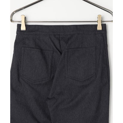 【美しいベーシックパンツ】 デニムライク 裏起毛ハイテンションパンツ （ブラック）｜詳細画像