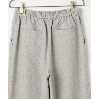 【美しいベーシックパンツ】へリンボーンワイドパンツ （ブラック）｜詳細画像