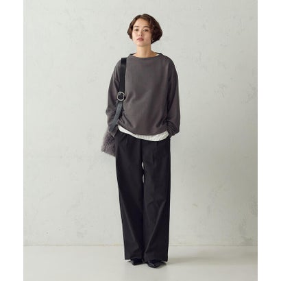 コムサモデルズ COMME CA MODELS 【美しいベーシックパンツ】裏メッシュ ワイドパンツ （ダークブラウン）｜詳細画像
