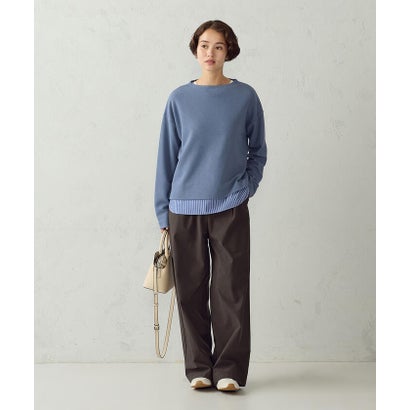 コムサモデルズ COMME CA MODELS 【美しいベーシックパンツ】裏メッシュ ワイドパンツ （ブラック）｜詳細画像