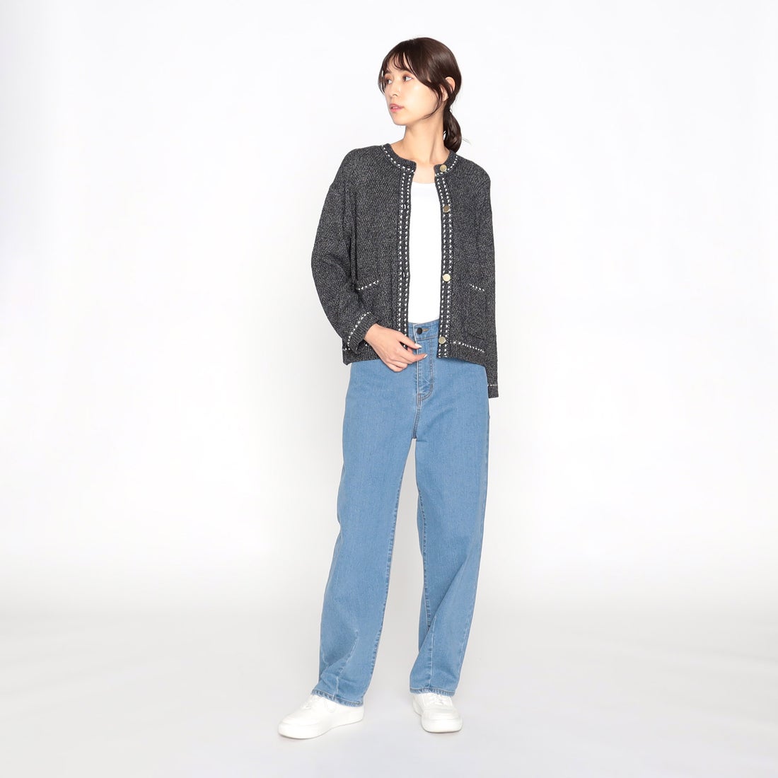 コムサモデルズ COMME CA MODELS デニム カービーパンツ （サックス 