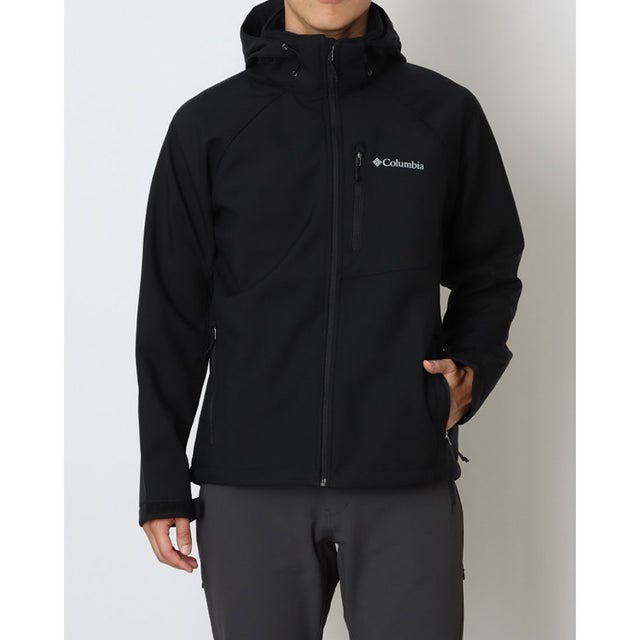メンズ トレッキング ソフトシェルジャケット カスケードリッジIIIソフトシェル WE6885 （Black）