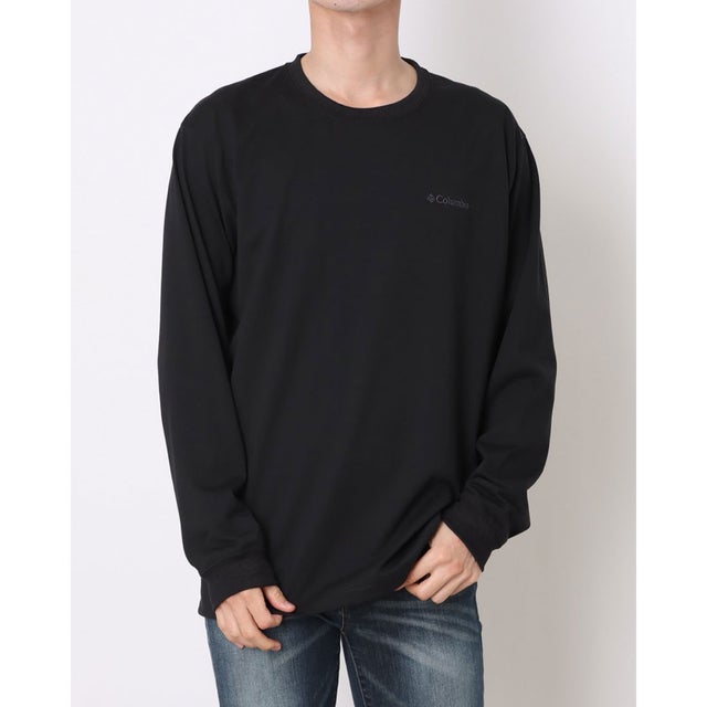 メンズ トレッキング 長袖Tシャツ アーバンハイクグラフィックロングスリーブTシャツ PG3669 （Black  Back Print）