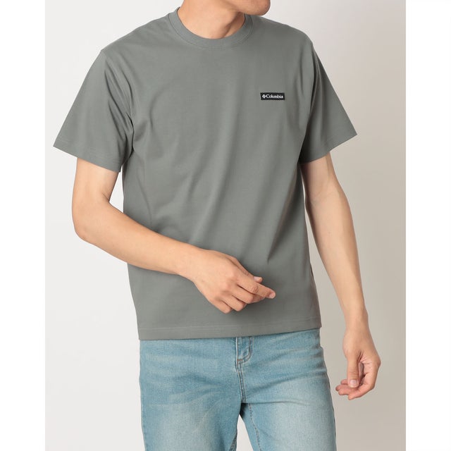 トレッキング 半袖Tシャツ スリーピービュートグラフィックショートスリーブTシャツ （グレッシュグリン）