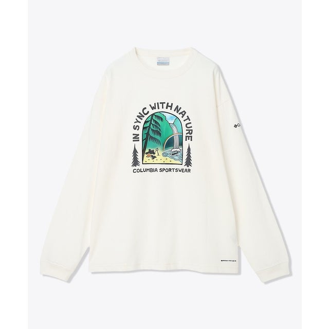 /メンズ/レイクトゥアベニューグラフィックロングスリーブTシャツ （Sea Salt Waterfall）