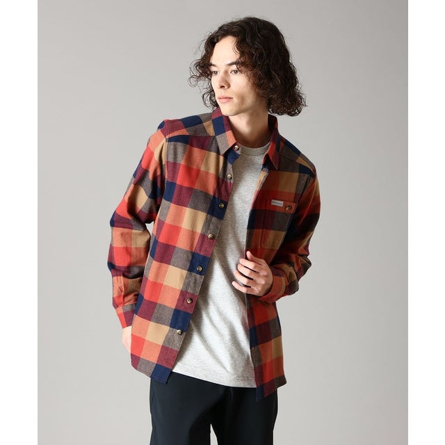 コーネルウッズフランネルロングスリーブシャツ （Red Oxide Multi Buffalo）