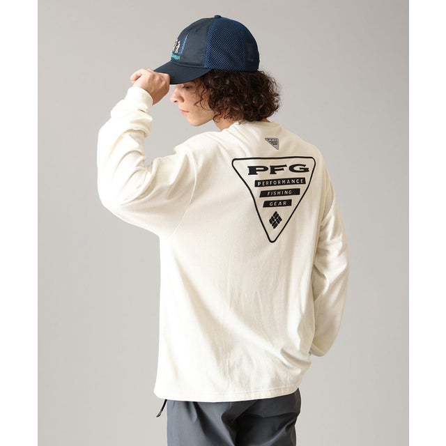 / バーンノベルグラフィックロングスリーブTシャツ /（Sea Salt Triangle）
