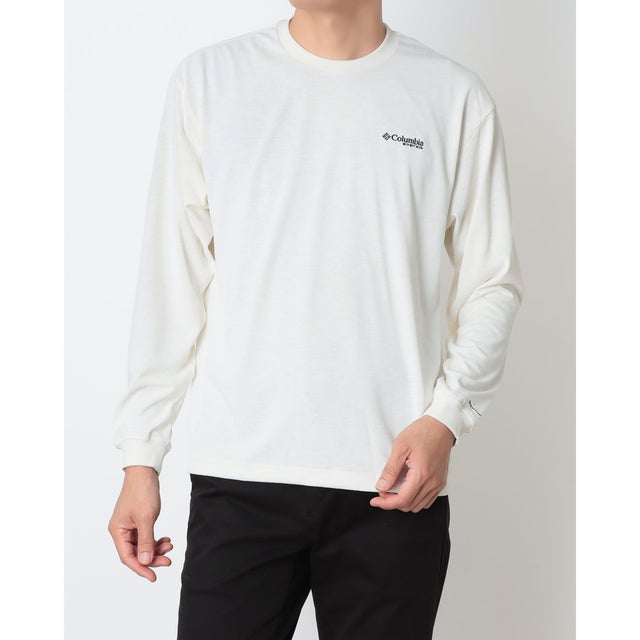 メンズ トレッキング 長袖Tシャツ MID-T バーンノベルグラフィックロングスリーブTシャツ PG2050 （Sea Salt Lure Chart）