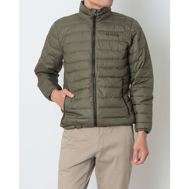 メンズ トレッキング 中綿ジャケット パウダーライトIIジャケット WE7155 （Stone Green）