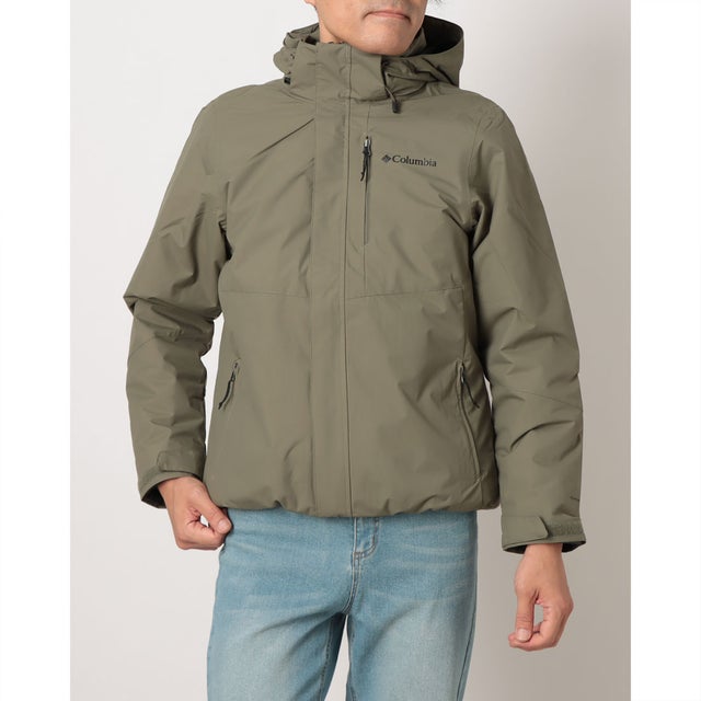 メンズ トレッキング 中綿ジャケット インターチェンジ エレメントブロッカーIIIインターチェンジジャケット WE3892 （Stone Green）