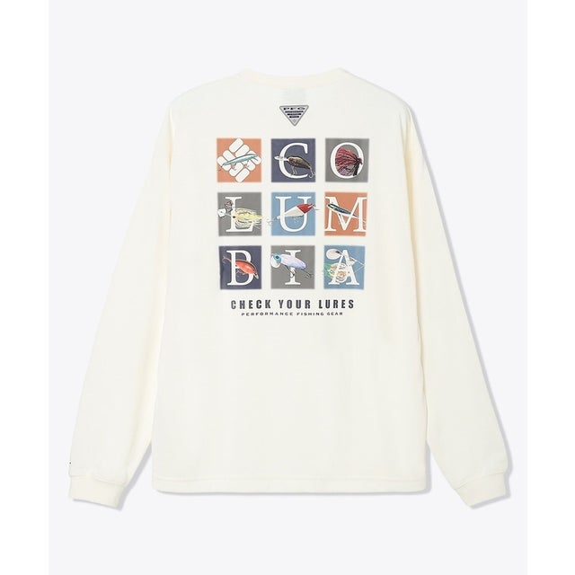 /メンズ/バーンノベルグラフィックロングスリーブTシャツ （Sea Salt Lure Chart）