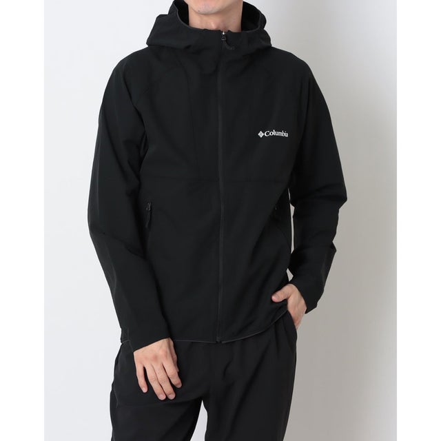 メンズ トレッキング ソフトシェルジャケット HIKE ライトキャニオンミッドウェイトソフトシェルジャケット PG2030 （Black）