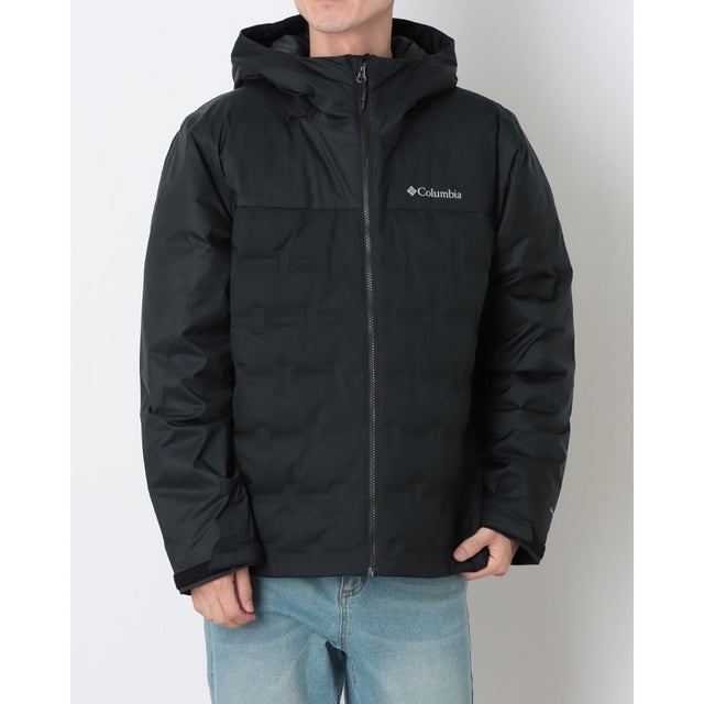 メンズ トレッキング ダウンジャケット オムニヒート グランドトレックIVダウンフーデッドジャケット WE9710 （Black）