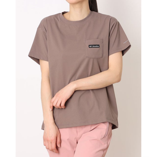 レディース トレッキング 半袖Tシャツ ウィメンズツイードキャナルポケットショートスリーブTシャツ PL7518 （Iron）