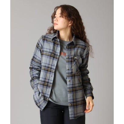 ウィメンズキャリコベイシンロングスリーブシャツ （Dark Stone Cozy Check）｜詳細画像