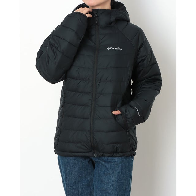 レディース トレッキング 中綿ジャケット アウター ウィメンズパウダーライトIIフーデッドジャケット WK8123 （Black）