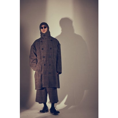 COAT SHETLAND WOOL CHECK （GRAY CHECK）｜詳細画像