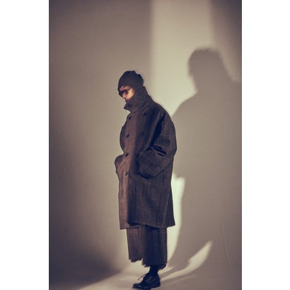 COAT SHETLAND WOOL CHECK （GRAY CHECK）｜詳細画像
