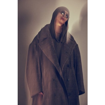 COAT SHETLAND WOOL CHECK （GRAY CHECK）｜詳細画像