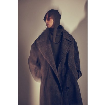 COAT SHETLAND WOOL CHECK （GRAY CHECK）｜詳細画像