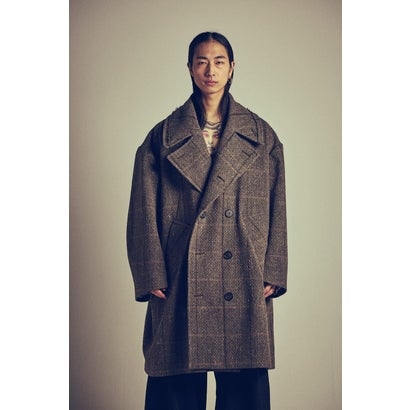 COAT SHETLAND WOOL CHECK （GRAY CHECK）｜詳細画像