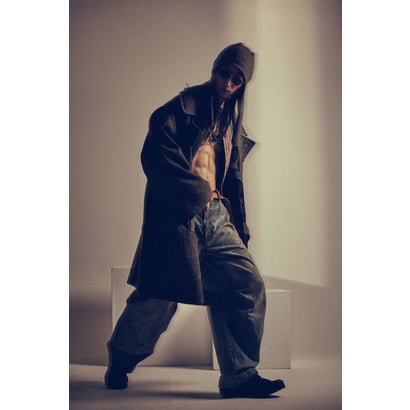 COAT SHETLAND WOOL CHECK （GRAY CHECK）｜詳細画像