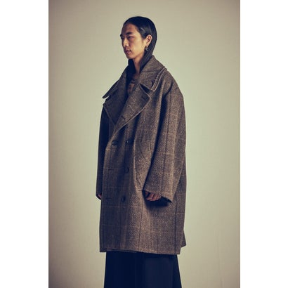 COAT SHETLAND WOOL CHECK （GRAY CHECK）｜詳細画像