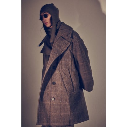 COAT SHETLAND WOOL CHECK （GRAY CHECK）｜詳細画像