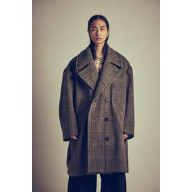 COAT SHETLAND WOOL CHECK （GRAY CHECK）