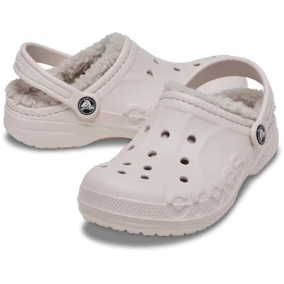 クロックス crocs サンダル キッズ バヤ ラインド クロッグ 207500 KIDS' BAYA LINED CLOG ボア クロスライト 防寒 （ピンク）｜詳細画像