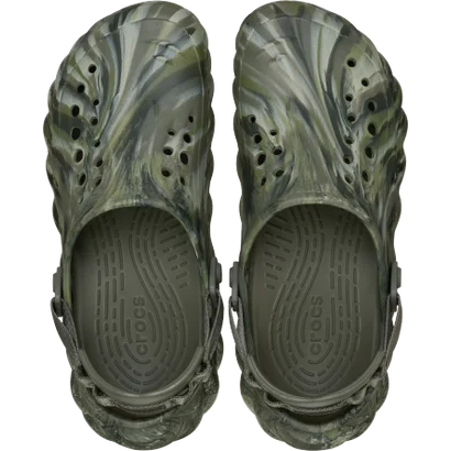 サンダル メンズ レディース エコー マーブル クロッグ 208454 crocs （カーキ）｜詳細画像