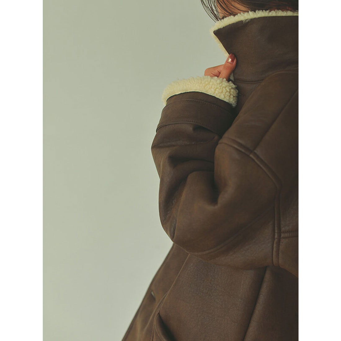 クレドナ CREDONA フェイクムートンコート （BROWN） -ファッション 