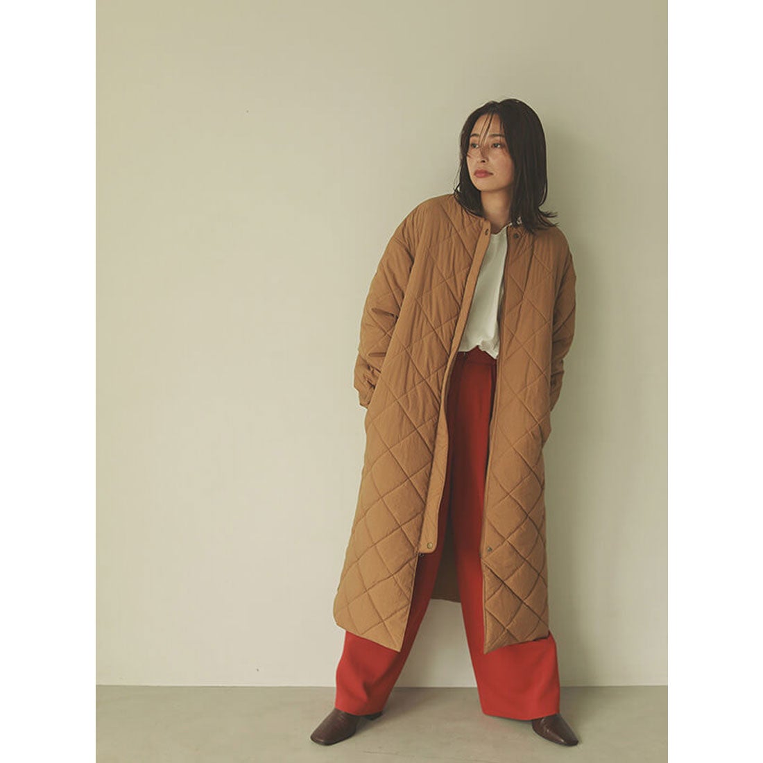 クレドナ CREDONA リバーシブルキルティングダウン （BEIGE） -靴 
