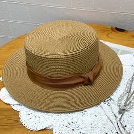 サイドリボンカンカン帽 （ブラウン）
