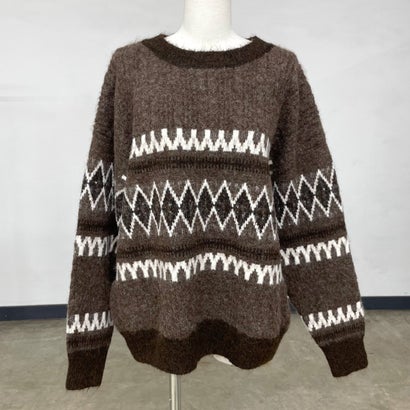 ノルディック柄プルオーバー （グレー）｜詳細画像